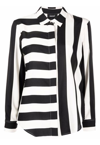 DKNY striped print shirt - Nero