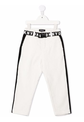 Dkny Kids corduroy slim-fit trousers - Bianco