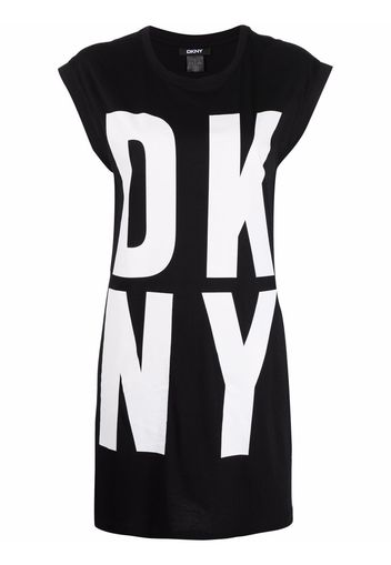 DKNY longline logo-print vest top - Nero