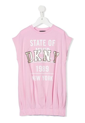 Dkny Kids logo print T-shirt dress - Rosa