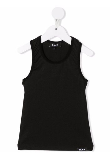 Dkny Kids logo-print tank top - Nero