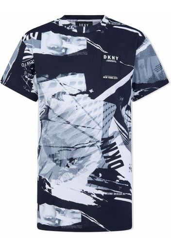 Dkny Kids graphic-print cotton T-shirt - Nero