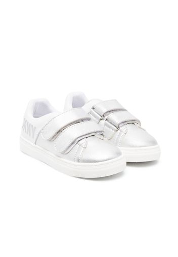 Dkny Kids metallic low-top sneakers - Bianco