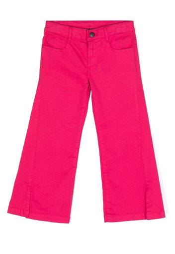 Dkny Kids Pantaloni a gamba ampia con applicazione - Rosa