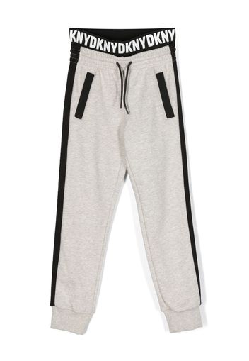 Dkny Kids logo-waistband track pants - Grigio