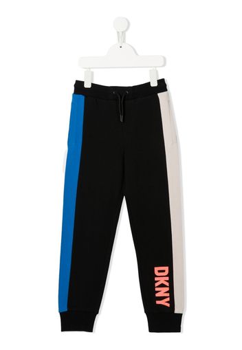 Dkny Kids logo-print tapered joggers - Nero