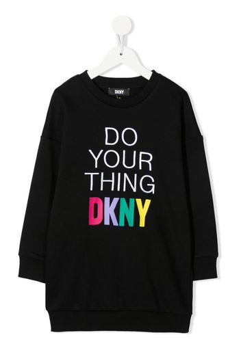 Dkny Kids 'Do Your Thing' sweatshirt dress - Nero