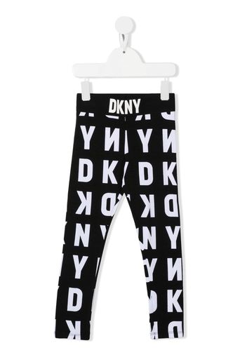 Dkny Kids logo-print slip-on leggings - Nero
