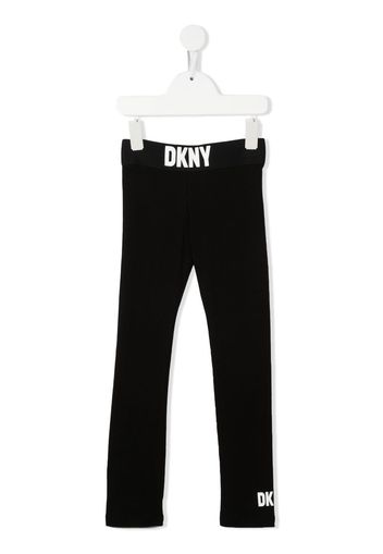 Dkny Kids logo print leggings - Nero