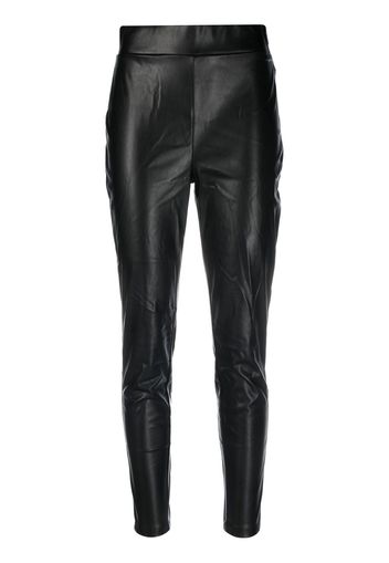 DKNY slim-cut faux leather trousers - Nero