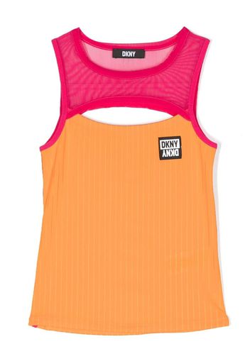 Dkny Kids colour-block tank top - Arancione