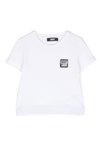 Dkny Kids logo patch short-sleeve T-shirt - Bianco