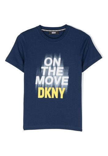 Dkny Kids T-shirt con stampa - Blu