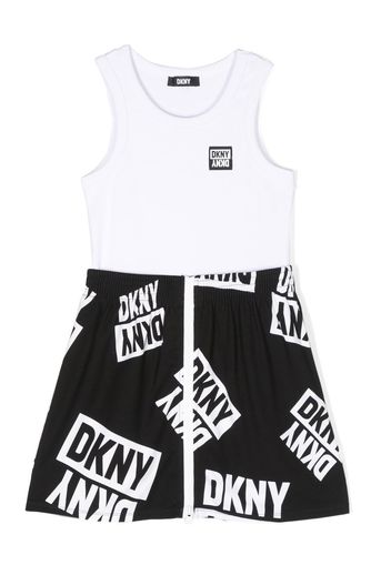 Dkny Kids sleeveless cotton dress - Nero