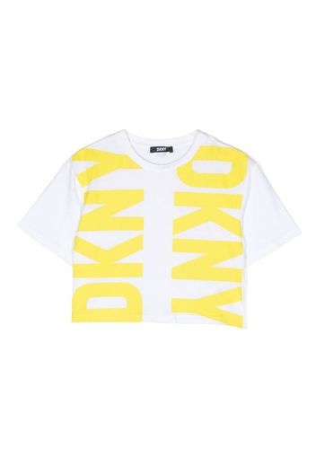 Dkny Kids logo-print short-sleeve T-shirt - Bianco