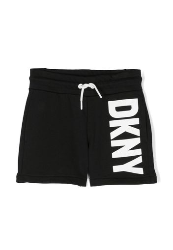 Dkny Kids logo-print drawstring shorts - Nero