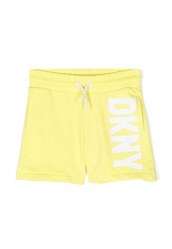 Dkny Kids logo-print drawstring shorts - Giallo