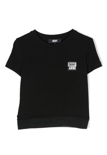 Dkny Kids logo patch short-sleeve T-shirt - Nero