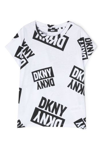 Dkny Kids logo-print short-sleeve T-shirt - Nero