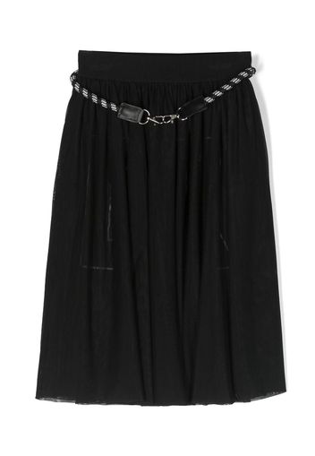 Dkny Kids pleated belted skirt - Nero