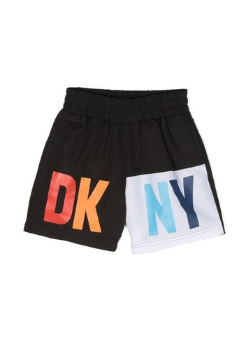 Dkny Kids logo-print swim shorts - Nero