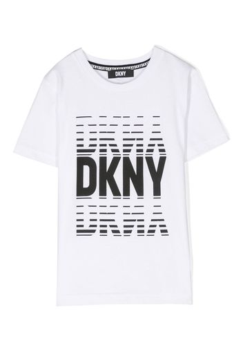 Dkny Kids logo-print short-sleeved T-shirt - Bianco