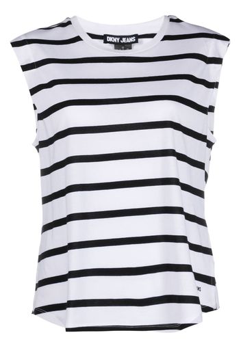 DKNY striped tank top - Bianco