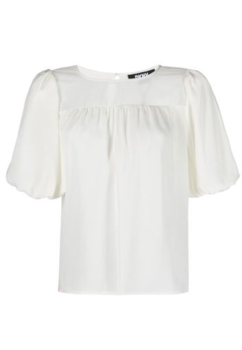 DKNY ruched-detail short-sleeves blouse - Toni neutri