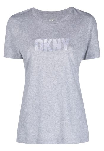 DKNY T-shirt Foundation con logo goffrato - Grigio