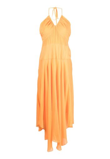 DKNY crinkle rayon maxi dress - Arancione