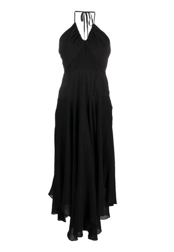 DKNY crinkle rayon maxi dress - Nero