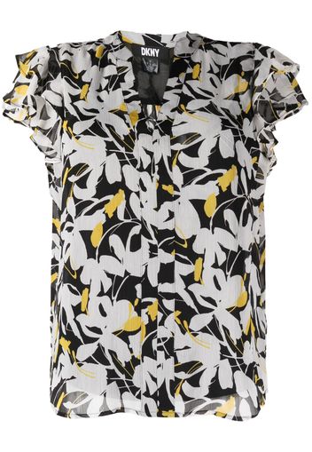 DKNY floral-print blouse - Bianco