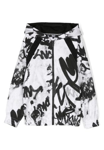 Dkny Kids Felpa con stampa grafica - Bianco