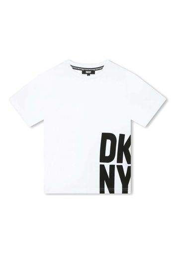 Dkny Kids logo-print cotton T-shirt - Bianco