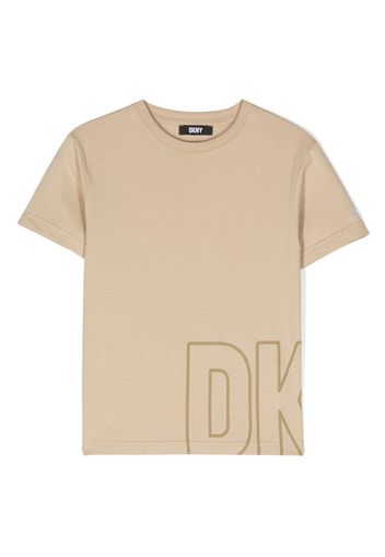 Dkny Kids logo-print organic-cotton T-shirt - Toni neutri