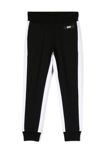 Dkny Kids Pantaloni sportivi con bande laterali - Nero