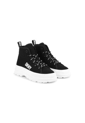 Dkny Kids Sneakers alte con stampa - Nero