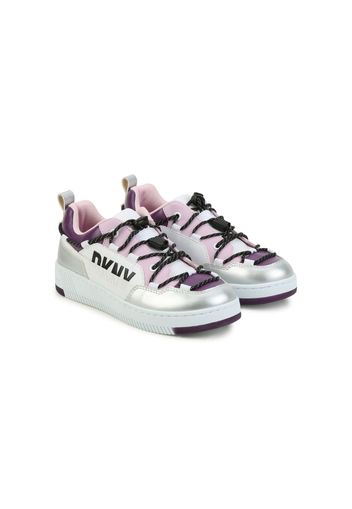 Dkny Kids panelled lace-up sneakers - Bianco