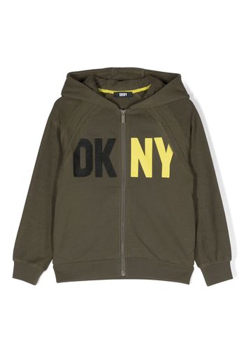 Dkny Kids Felpa con zip - Verde