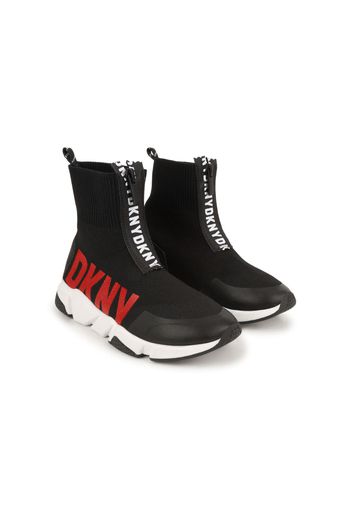 Dkny Kids Sneakers alte con zip - Nero