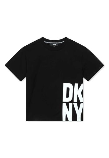 Dkny Kids logo-print cotton T-shirt - Nero