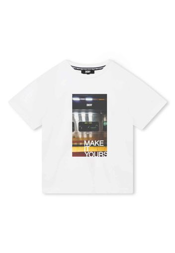 Dkny Kids photograph-print cotton T-shirt - Bianco