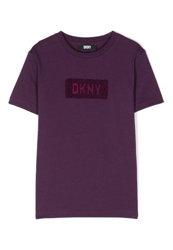 Dkny Kids T-shirt con applicazione - Viola