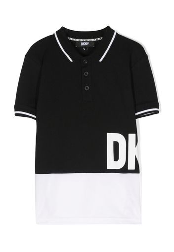 Dkny Kids Polo con stampa - Nero