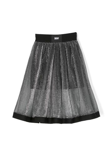 Dkny Kids glitter-detailled skirt - Grigio