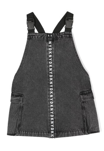 Dkny Kids Salopette con stampa - Nero