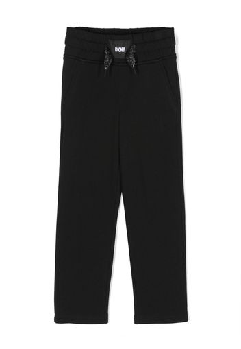 Dkny Kids Pantaloni sportivi con stampa - Nero