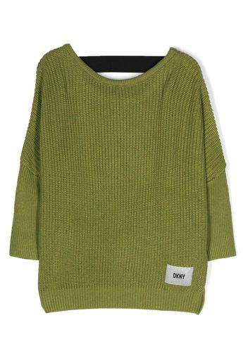 Dkny Kids Maglione con applicazione - Verde