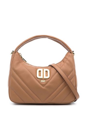 DKNY Delphine logo-plaque quilted tote bag - Toni neutri