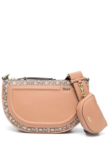 DKNY Orion monogram-pattern crossbody bag - Marrone